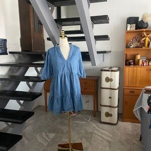 ZARA Jean babydoll Dress